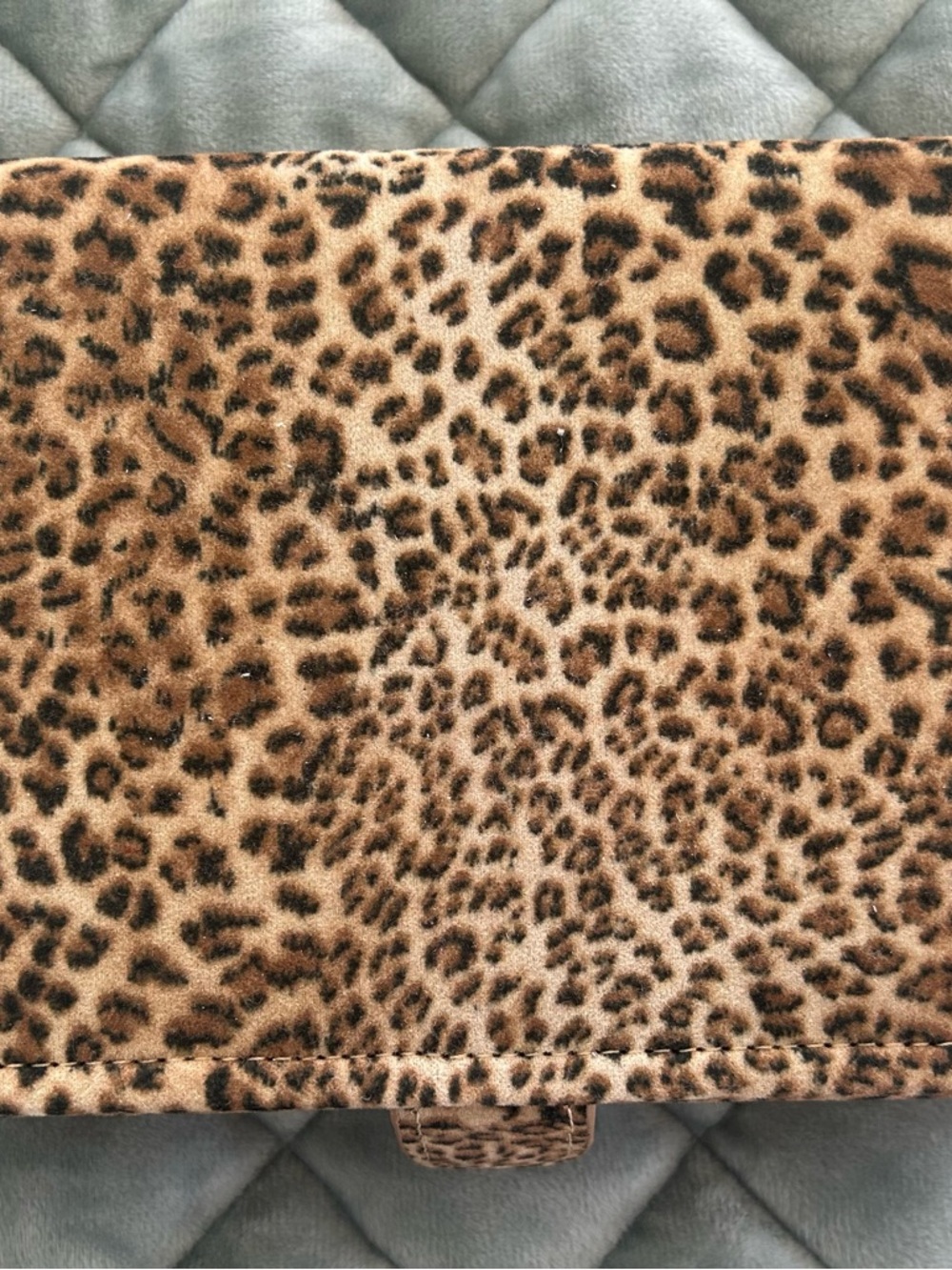 Reed & Barton Tan and Leopard Accent Jewelry Box
